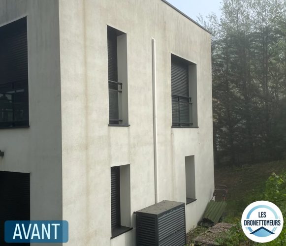 Façade arrière avant intervention – encrassement général, Chessy (77)